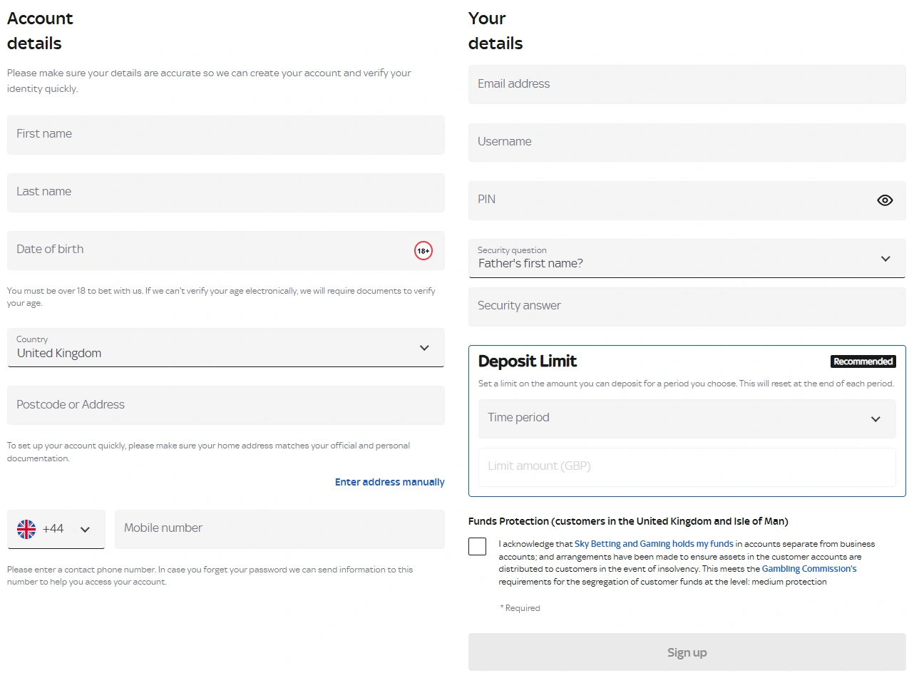 How to register at Sky Casino